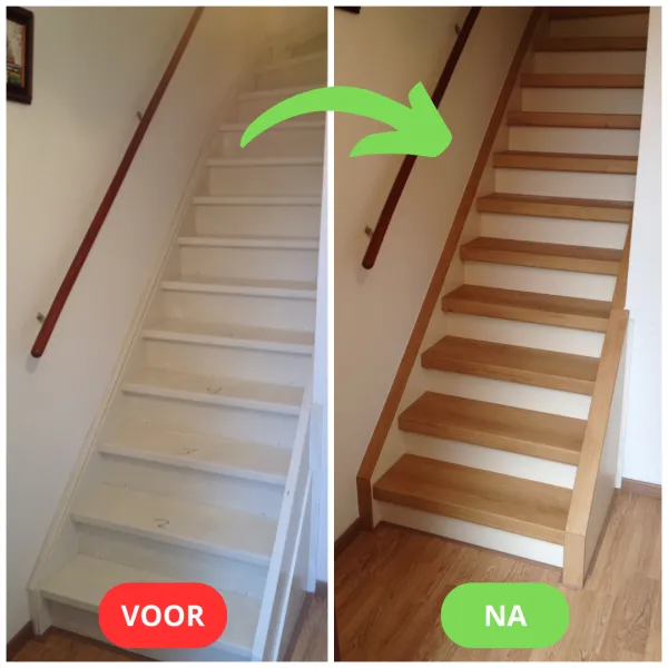 Voor en na traprenovatie 2